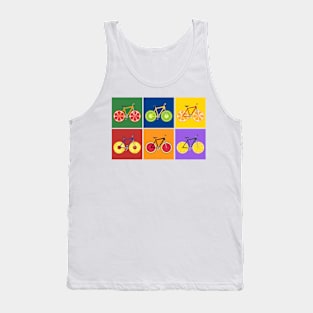 Fruit Wheels Tiled Pattern For The Love Of Cycling Tank Top